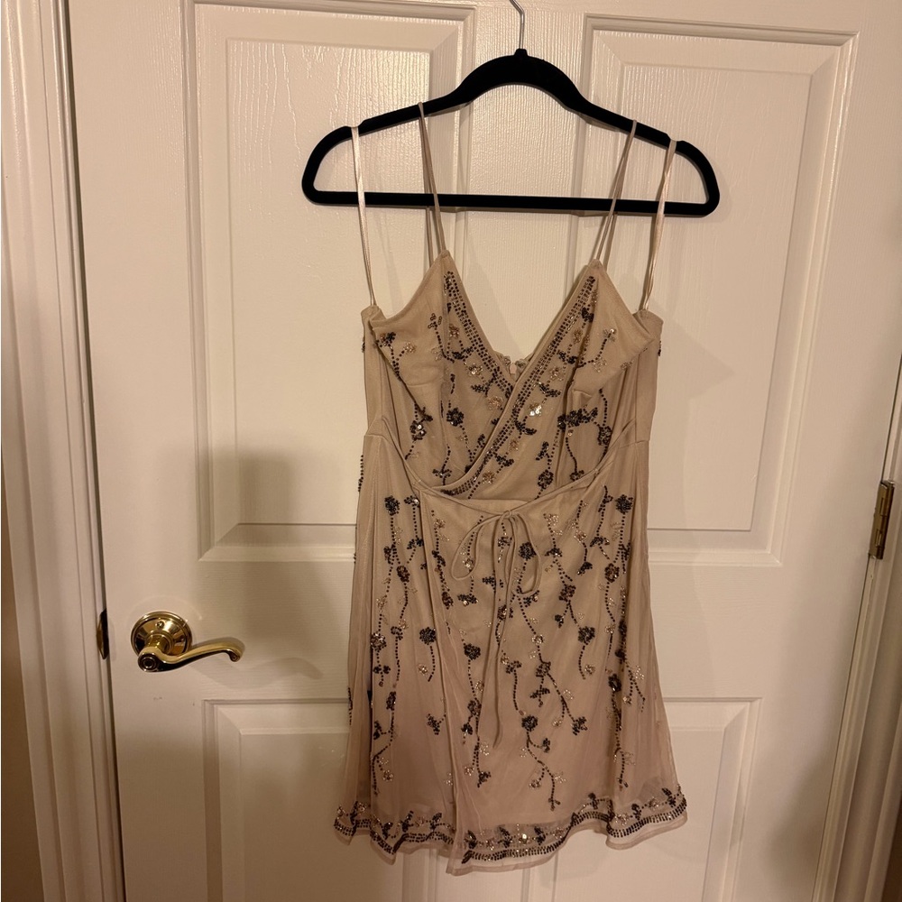 Altar'd State Tan Dress with Embroidery